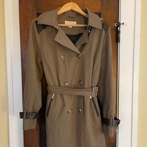 MICHAEL Michael Kors Tan Trench Coat - Large